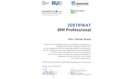 Ein weiterer Abschluss im Kontext mit BIM bei Double Skill